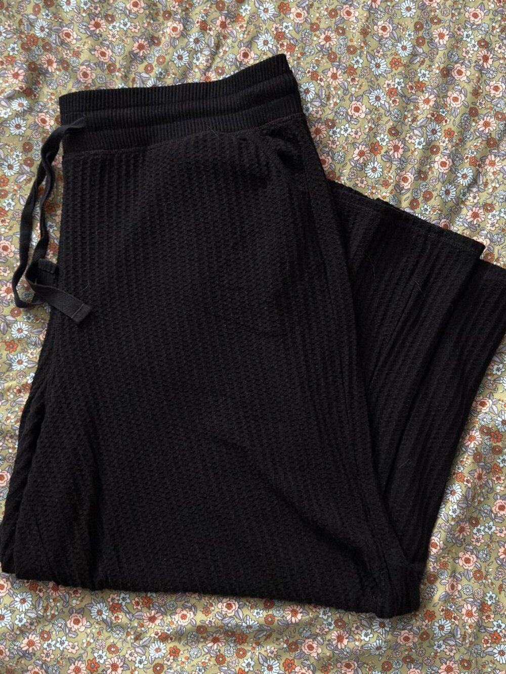 Torrid Waffle Black Wide-leg Sleep Pants